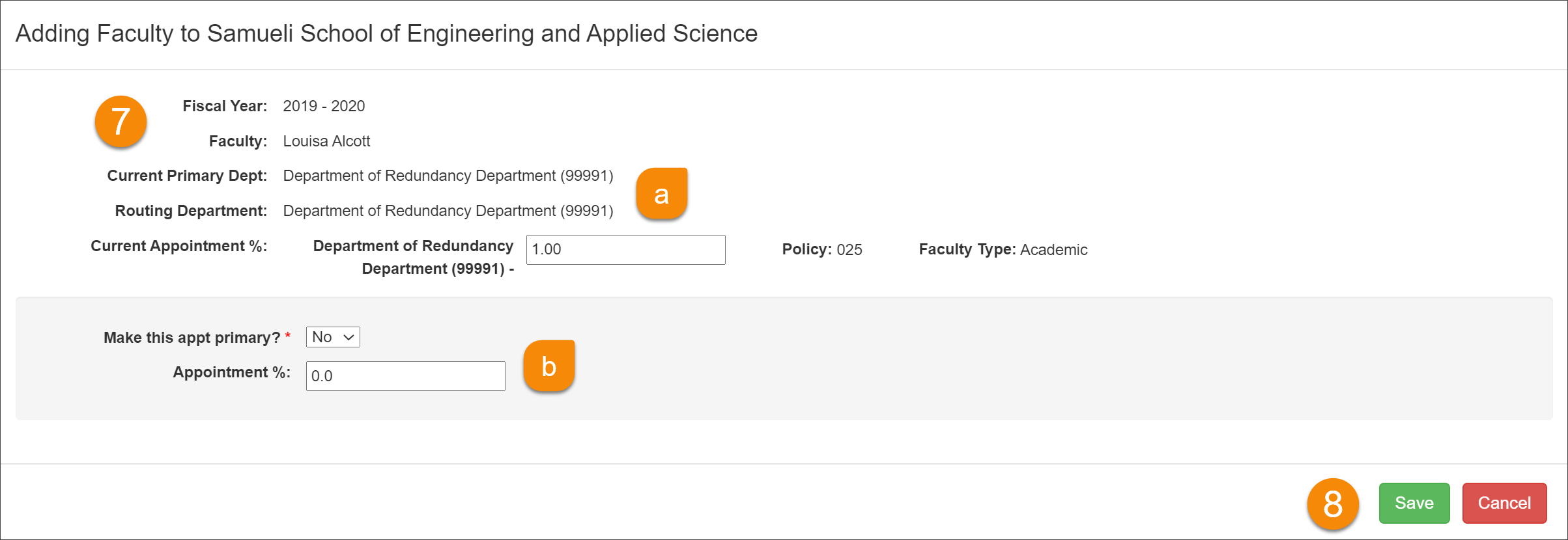 adding a new faculty form