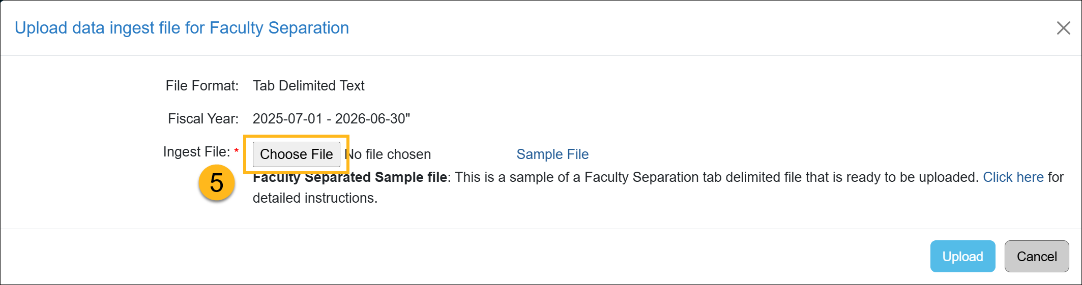 Faculty Separation Choose file 
