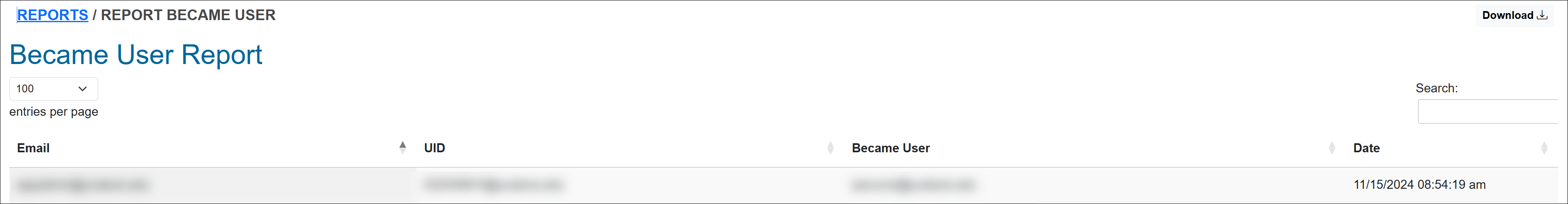 Report Became User report
