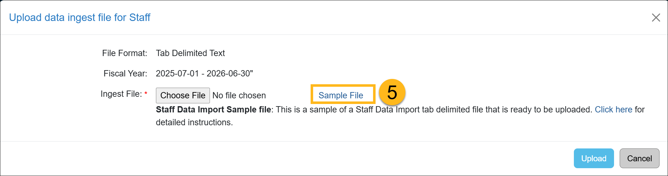 Staff data ingest file