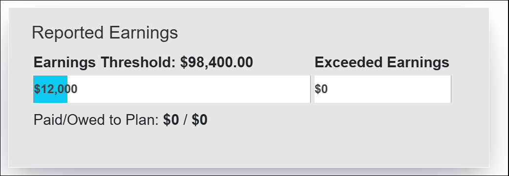 Faculty earnings threshold