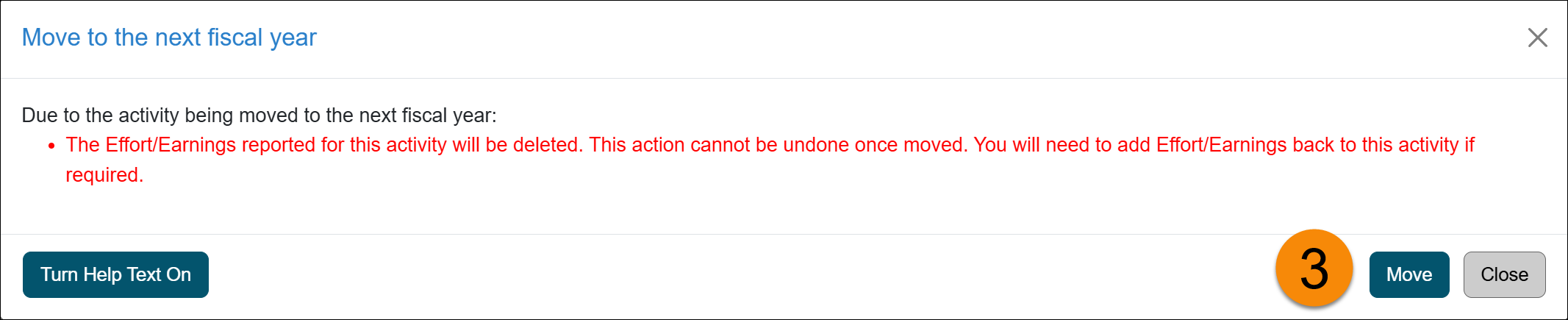 move activity disclaimer