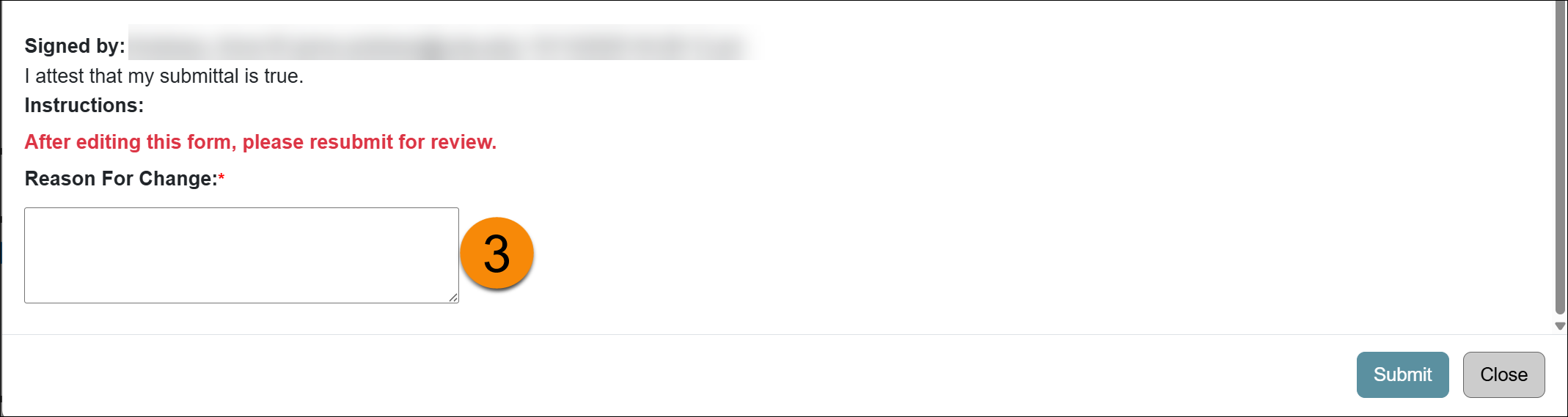 Student Involvement reason for change field