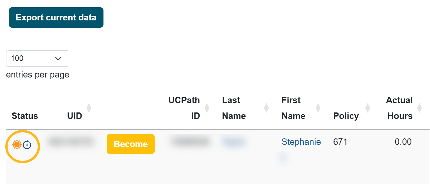 Faculty on leave indicator