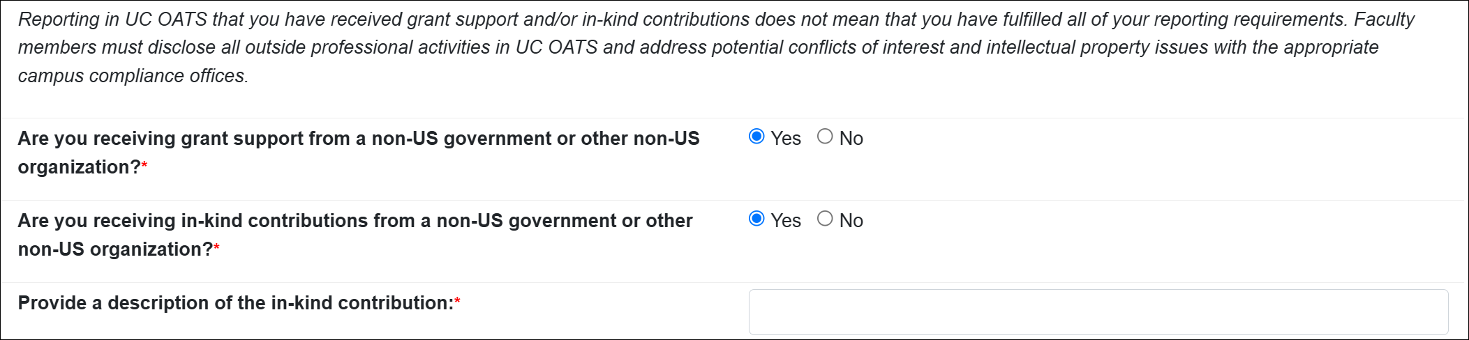 In-kind Contibution questions