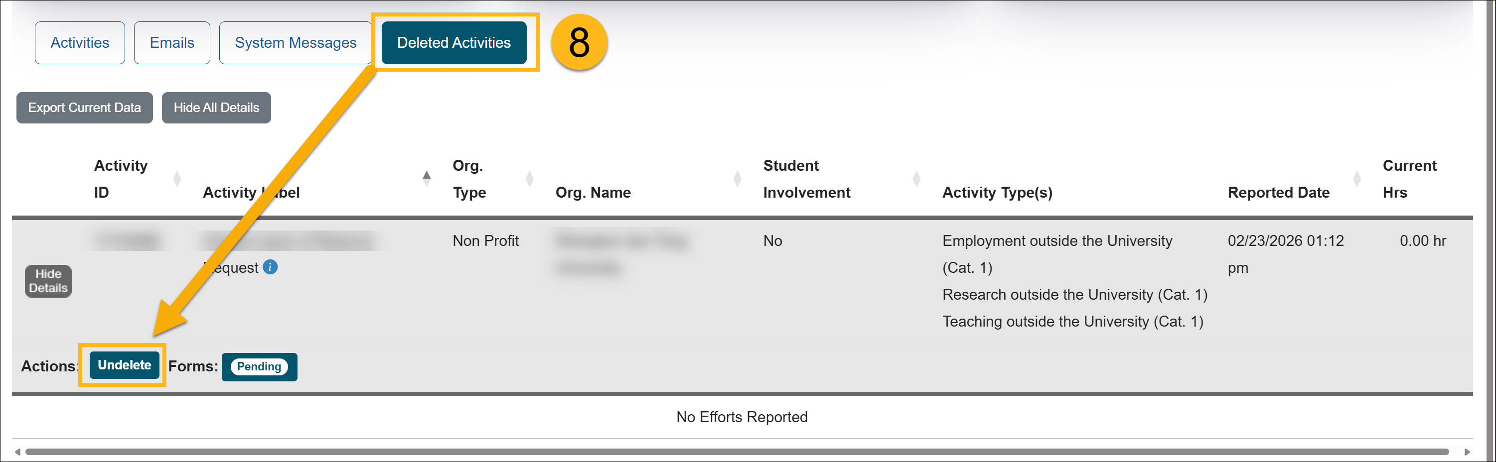 Reviewer workspace-Faculty tab